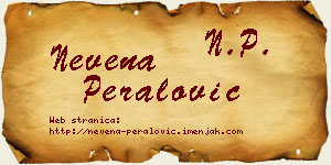 Nevena Peralović vizit kartica